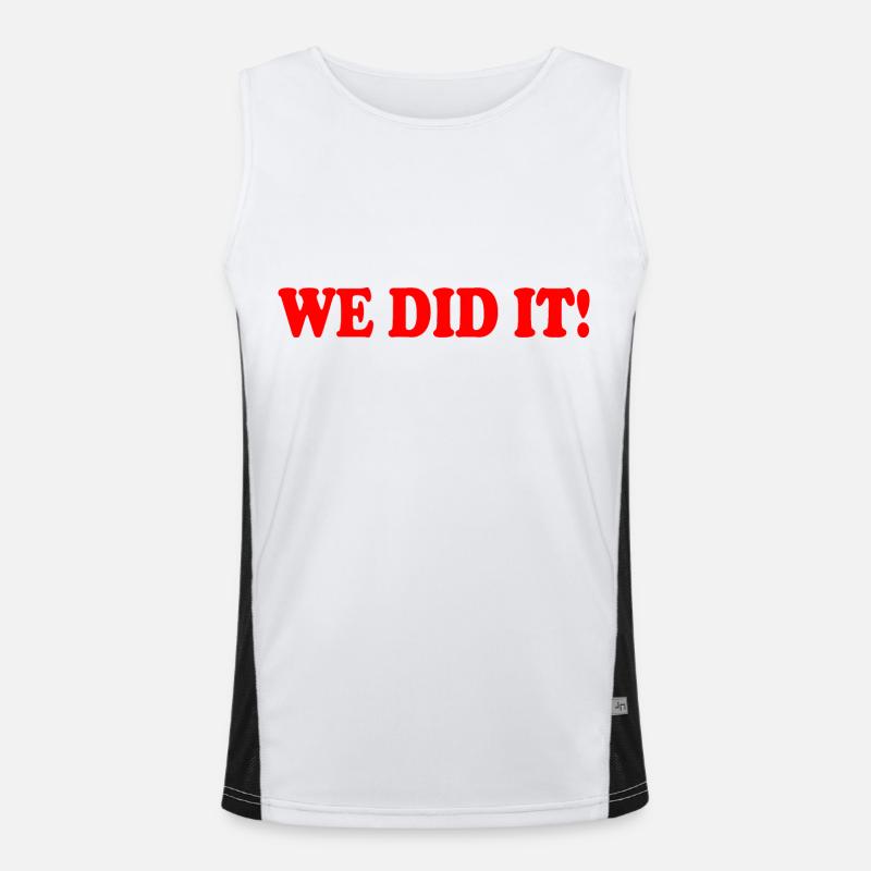 We did it - Men's Functional Contrast Tank Top - white/black