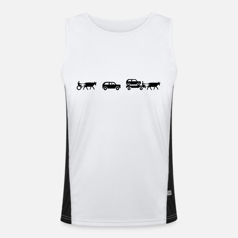 evolution of mobility - Men's Functional Contrast Tank Top  - white/black