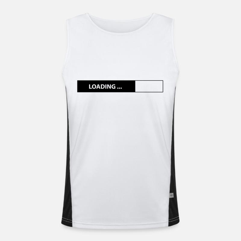 Loading - Men's Functional Contrast Tank Top  - white/black