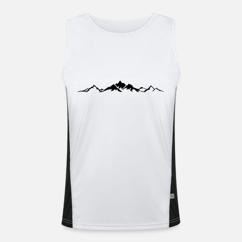 Landschaft - Berge Funktionelles Kontrast-Tank Top für Männer 