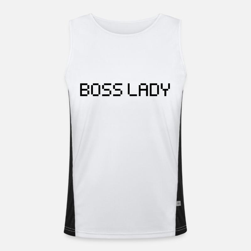 Lady boss Men's Functional Contrast Tank Top 