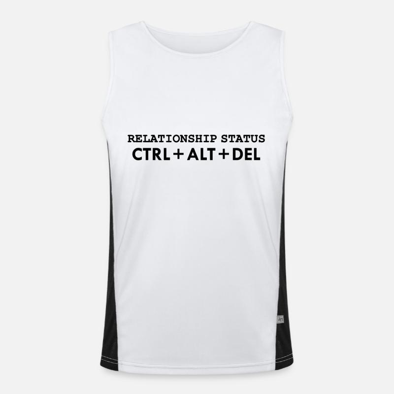 État de la relation CTRL ALT DELETE Débardeur respirant contrasté Homme 
