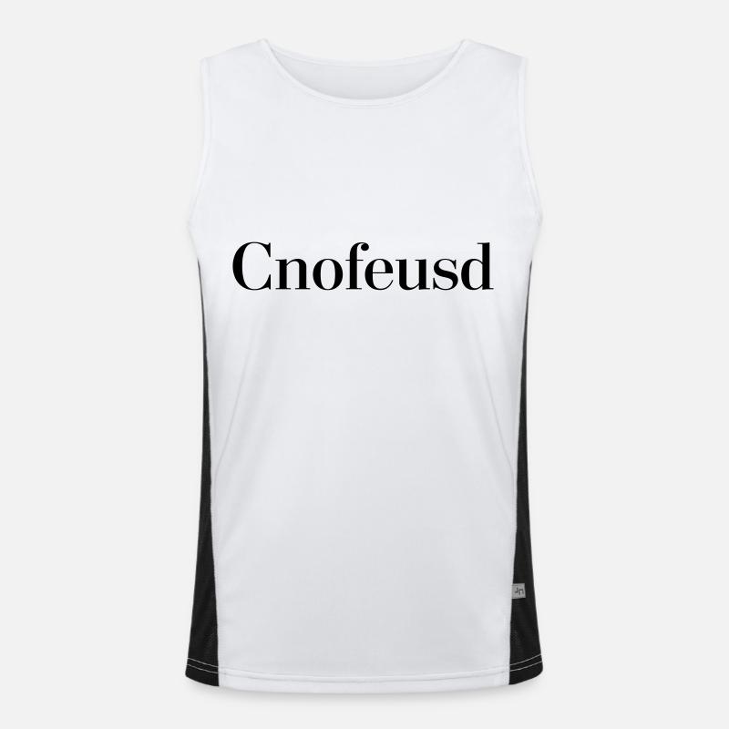 Confused black Men's Functional Contrast Tank Top 
