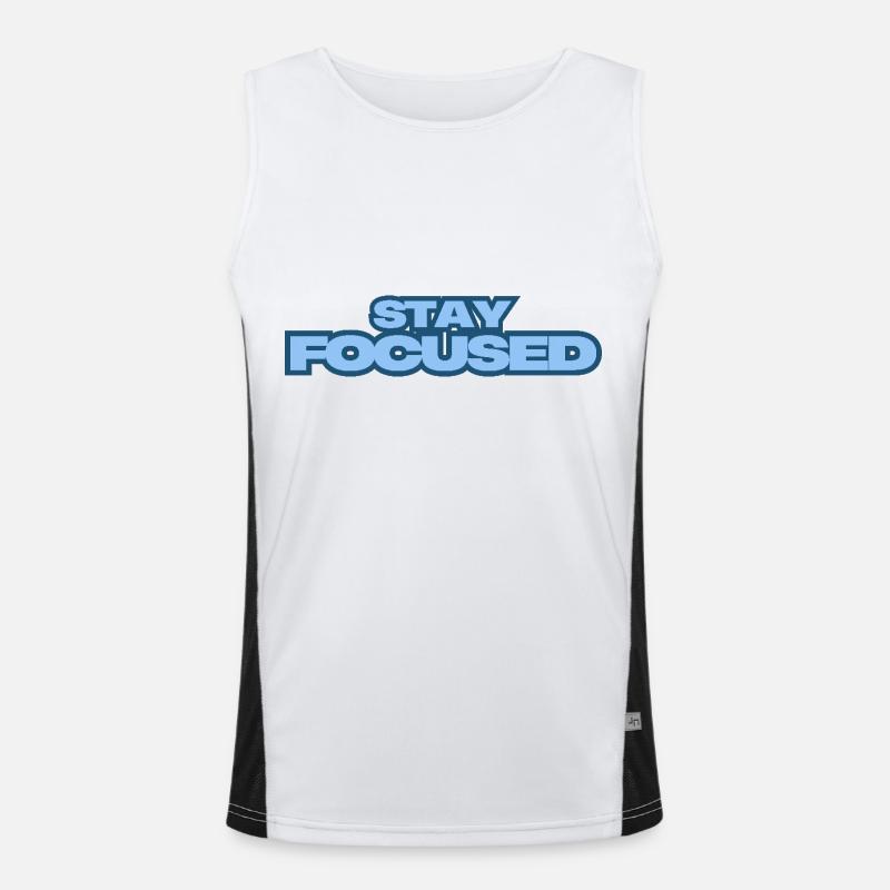 Restez concentré Débardeur respirant contrasté Homme 