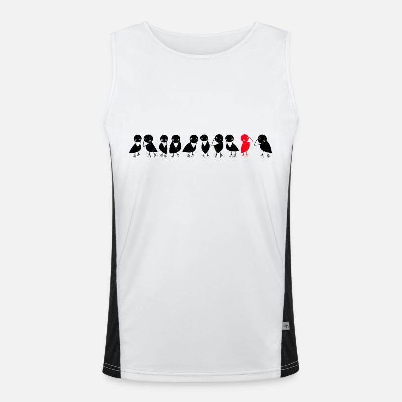 Bird row ravens Men's Functional Contrast Tank Top 