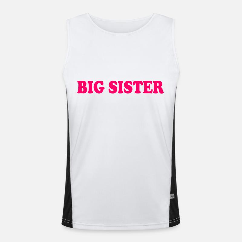Big sister - Men's Functional Contrast Tank Top  - white/black