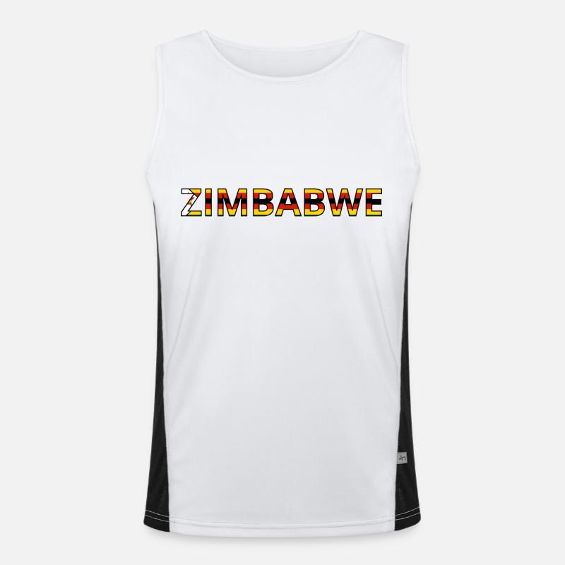 Drapeau Zimbabwe Débardeur respirant contrasté Homme 
