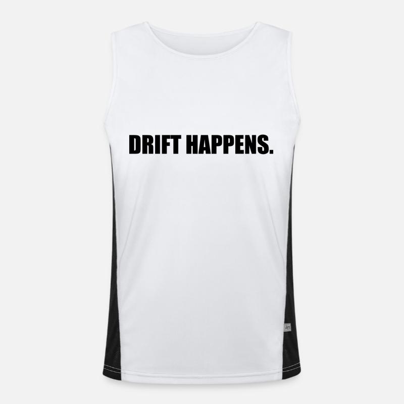 Drift Happens Funktionelles Kontrast-Tank Top für Männer 