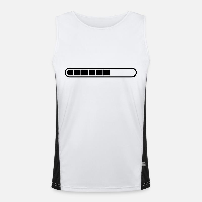 loading___f1 - Men's Functional Contrast Tank Top  - white/black
