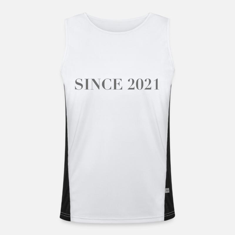 Since 2021 - Men's Functional Contrast Tank Top - white/black