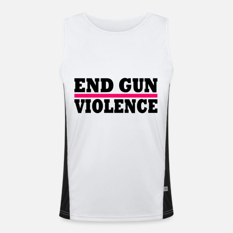 End gun violence Débardeur respirant contrasté Homme 