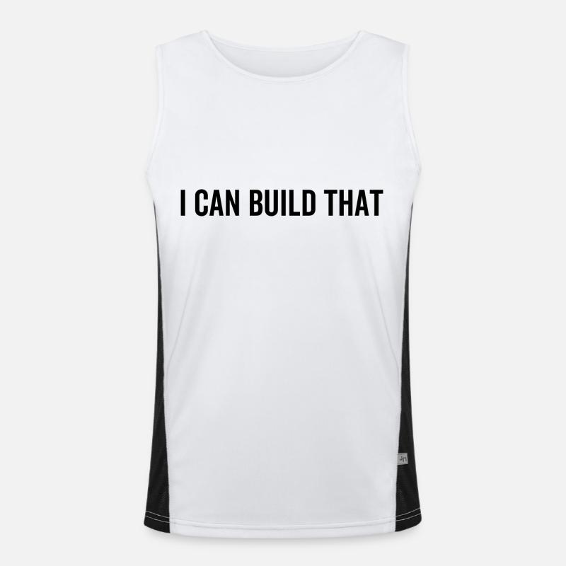 Ich kann das bauen Funktionelles Kontrast-Tank Top für Männer 