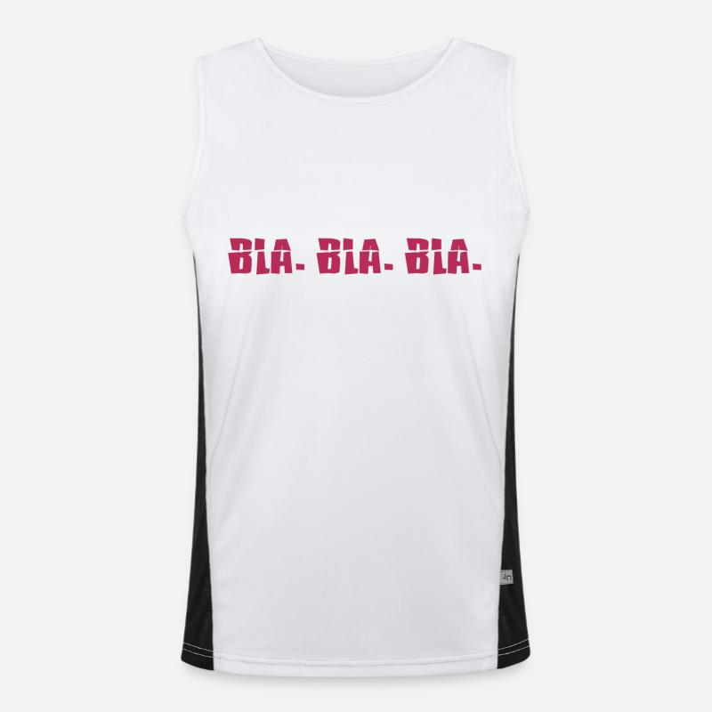 meme coole sprüche "bla bla bla" real life Funktionelles Kontrast-Tank Top für Männer 