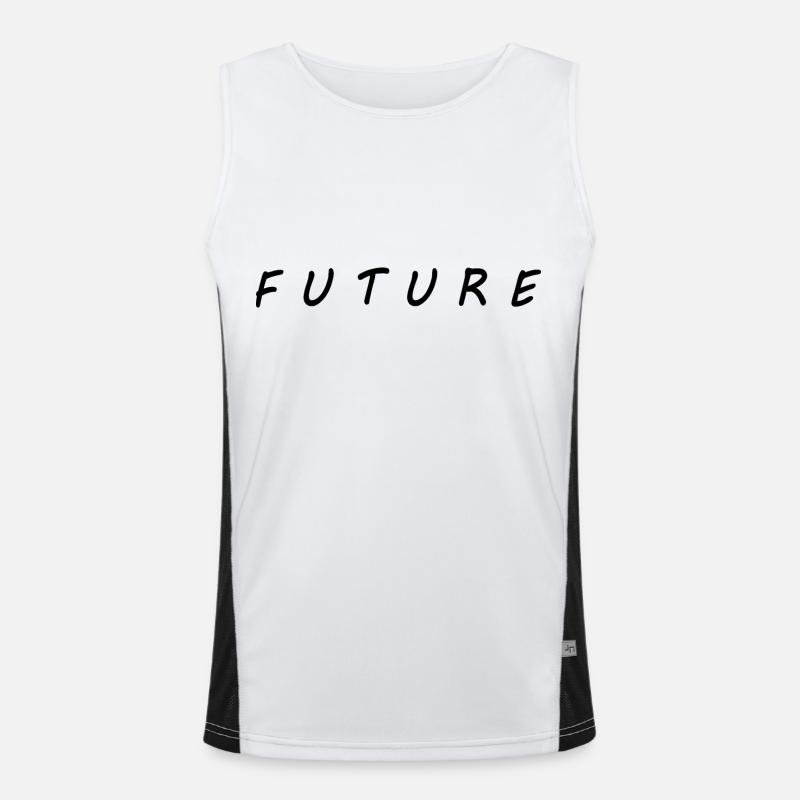 Future - Men's Functional Contrast Tank Top - white/black