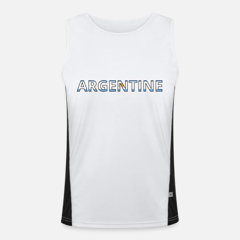 Drapeau Argentine Débardeur respirant contrasté Homme 