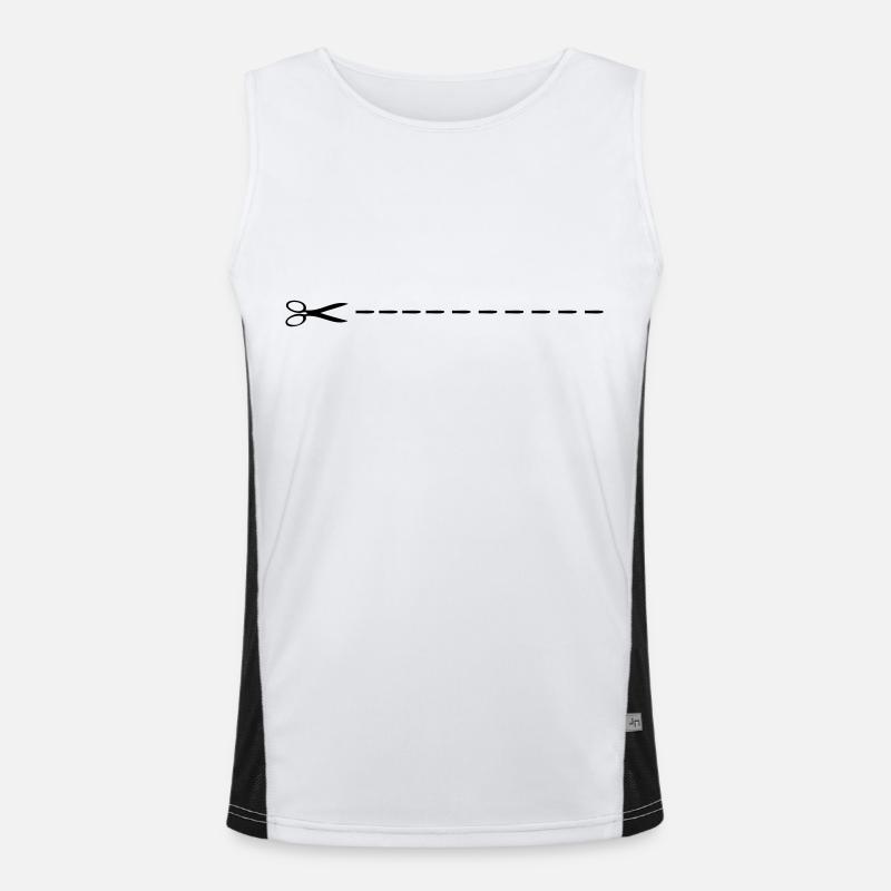 Scissors - Men's Functional Contrast Tank Top  - white/black
