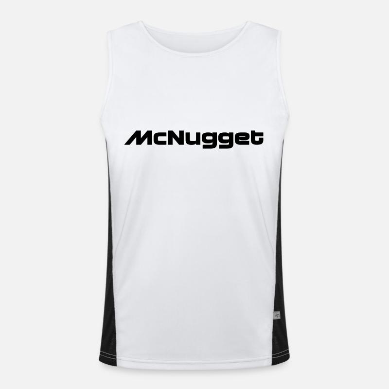 McNugget Line Art - Minimalist Men's Functional Contrast Tank Top 