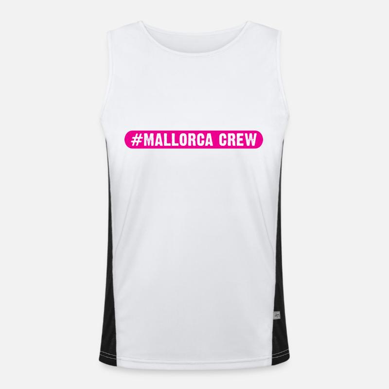 Mallorca Crew - Men's Functional Contrast Tank Top  - white/black