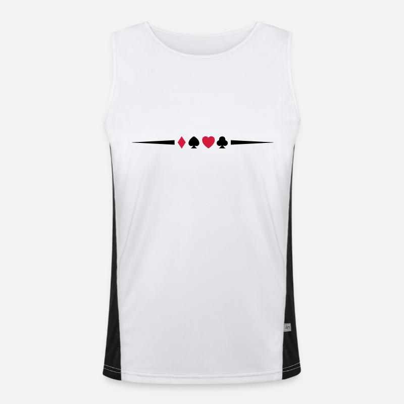 poker_symbol_design_2 Funktionelles Kontrast-Tank Top für Männer 