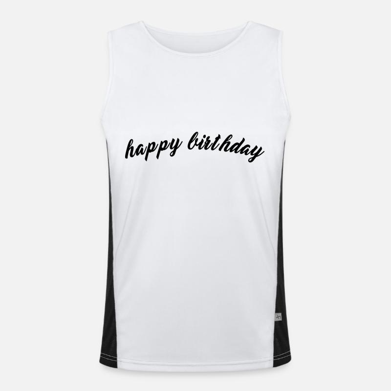 Happy Birthday Funktionelles Kontrast-Tank Top für Männer 