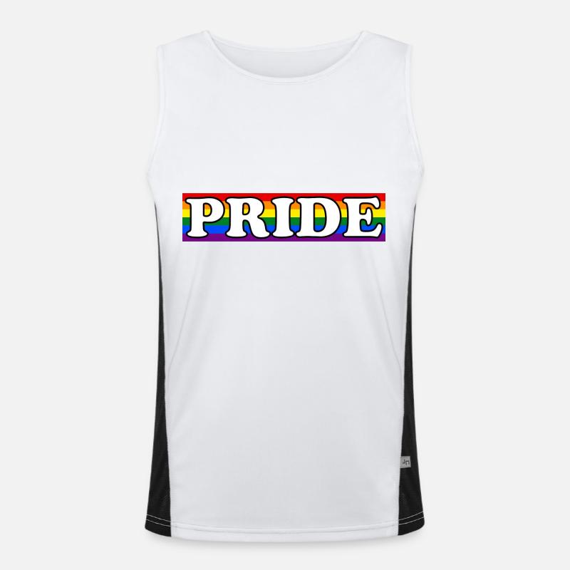 Pride Regenbogen Funktionelles Kontrast-Tank Top für Männer 