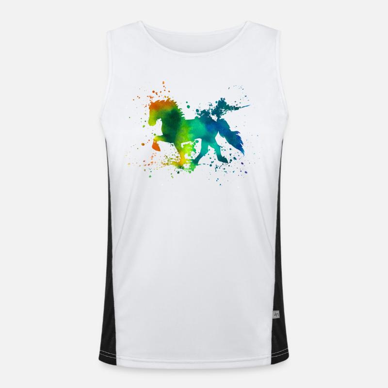 Tölter Splash Colours Funktionelles Kontrast-Tank Top für Männer 