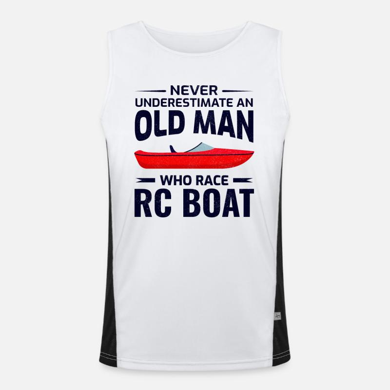 Rc Boat Racing Papa Motorboot Opa Vatertag Funktionelles Kontrast-Tank Top für Männer 