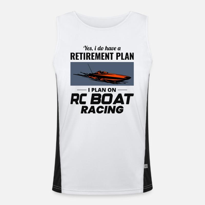 Rc Boat Racing Course de retraite de bateaux électriques Débardeur respirant contrasté Homme 