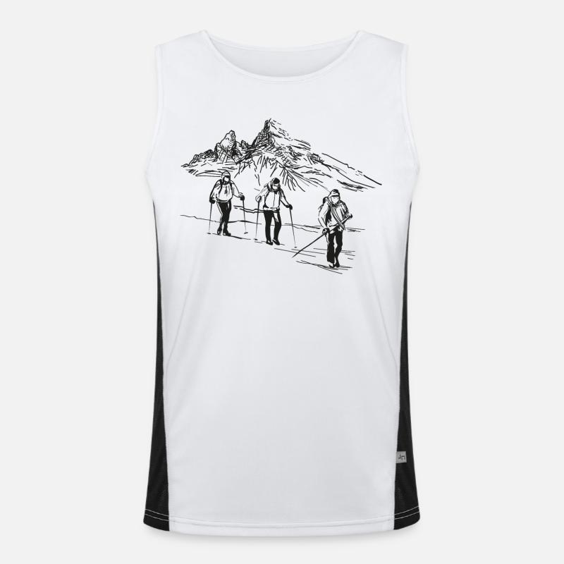 Ein Tribut an den Watzmann: Berchtesgadener Land Funktionelles Kontrast-Tank Top für Männer 