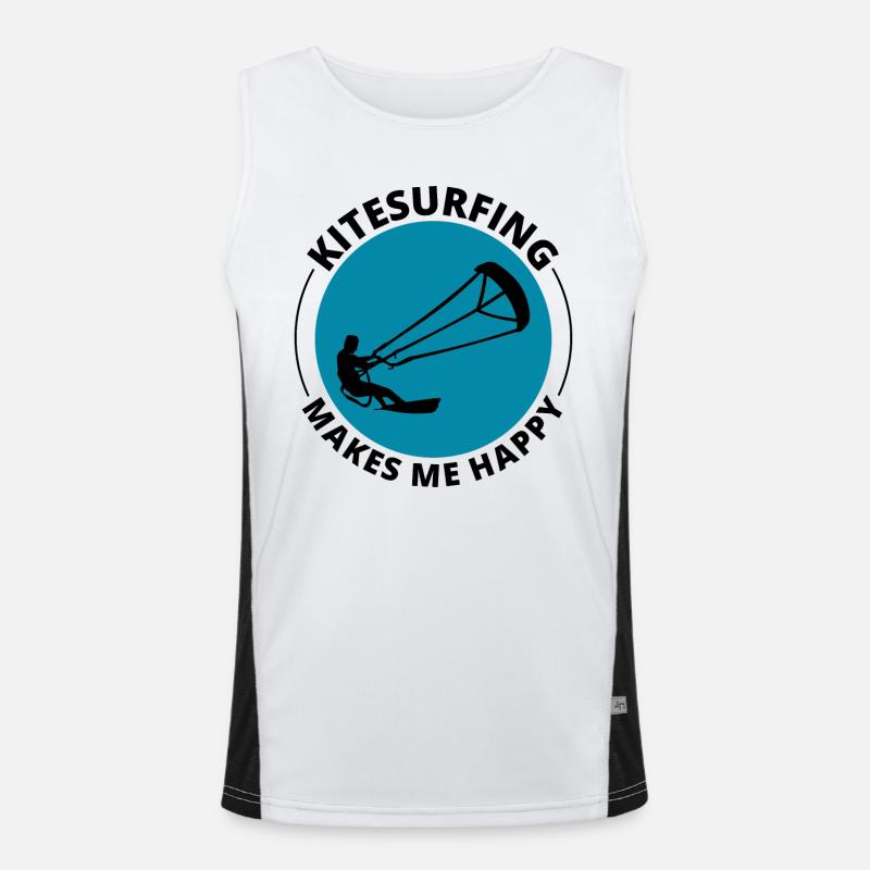 Kitesurfing Kitesurf Kiteboarding Kiteboarder Men's Functional Contrast Tank Top 