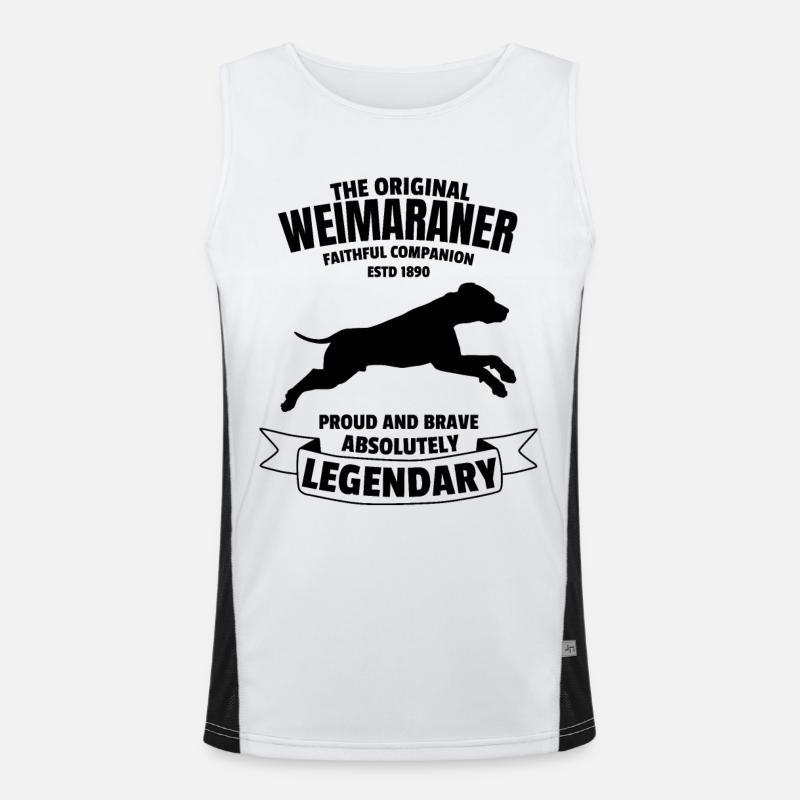 Legendary Weimaraner Classic Vintage Retro Men's Functional Contrast Tank Top 