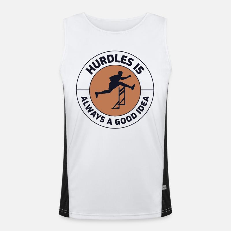 Hurdles Hurdling Hurdler Running Runner Athletes Men's Functional Contrast Tank Top 