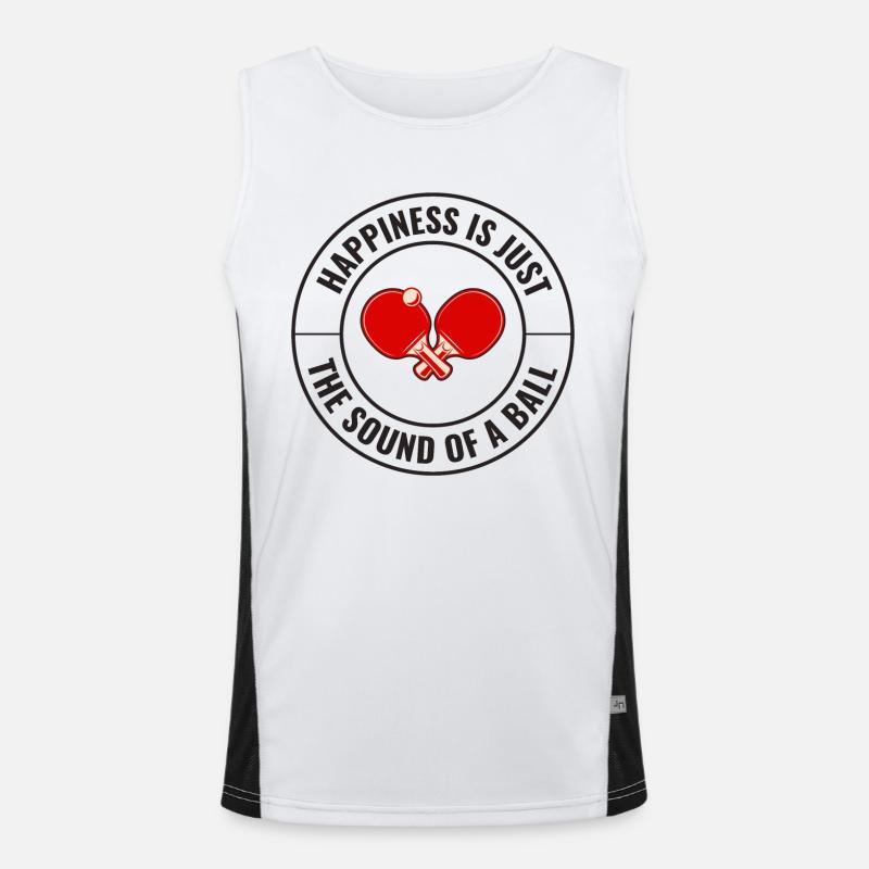 Ping Pong Master Entraîneur de Tennis de Table Paddle Player Débardeur respirant contrasté Homme 