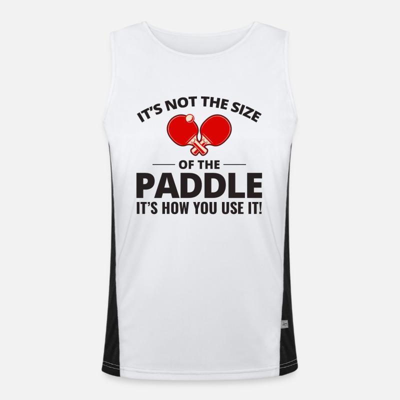 Ping Pong Master Entraîneur de Tennis de Table Paddle Player Débardeur respirant contrasté Homme 