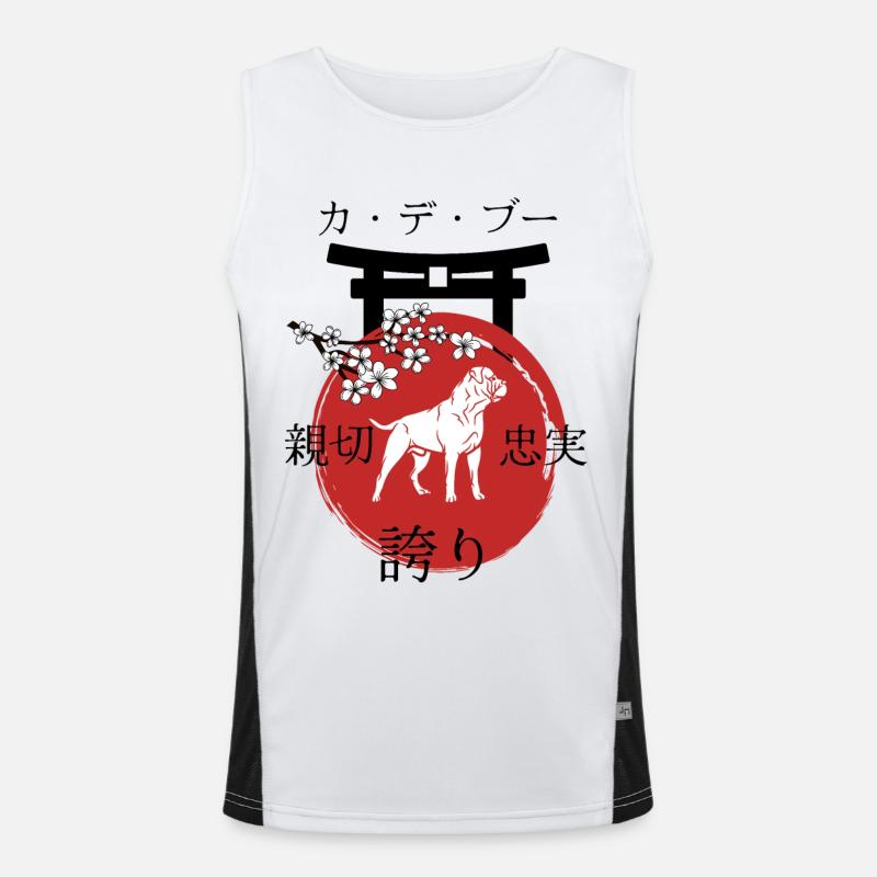 Ca De Bou Japan Kanji Stil Ca De Bou liebhaber Funktionelles Kontrast-Tank Top für Männer 