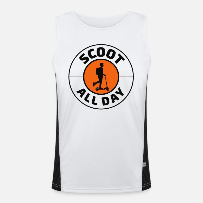 Electric Scooter Driver Motorized E-Scooter Men's Functional Contrast Tank Top 
