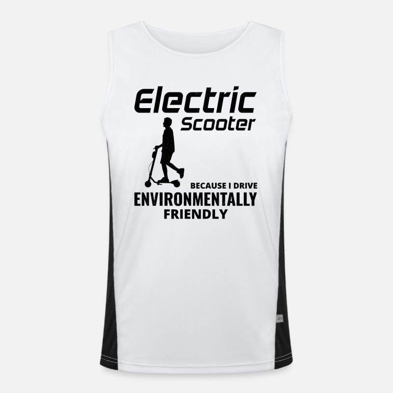 Electric Scooter Driver Motorized E-Scooter Men's Functional Contrast Tank Top 