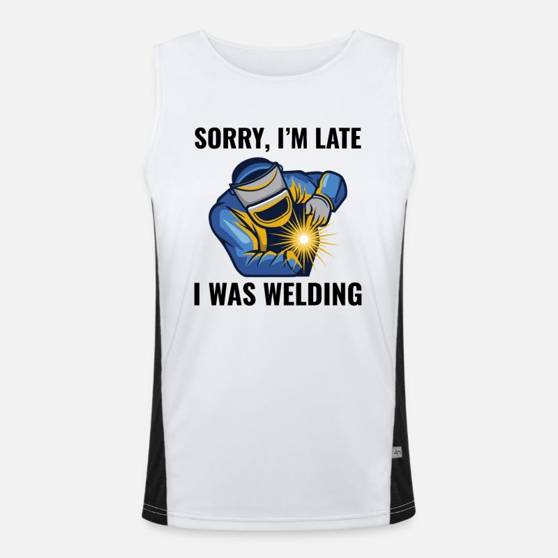 Schweißschweißer Metallbau Eisenarbeiter Funktionelles Kontrast-Tank Top für Männer 