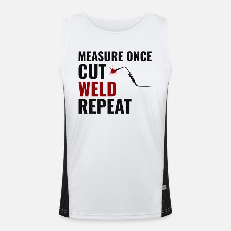 Schweißschweißer Metallbau Eisenarbeiter Funktionelles Kontrast-Tank Top für Männer 