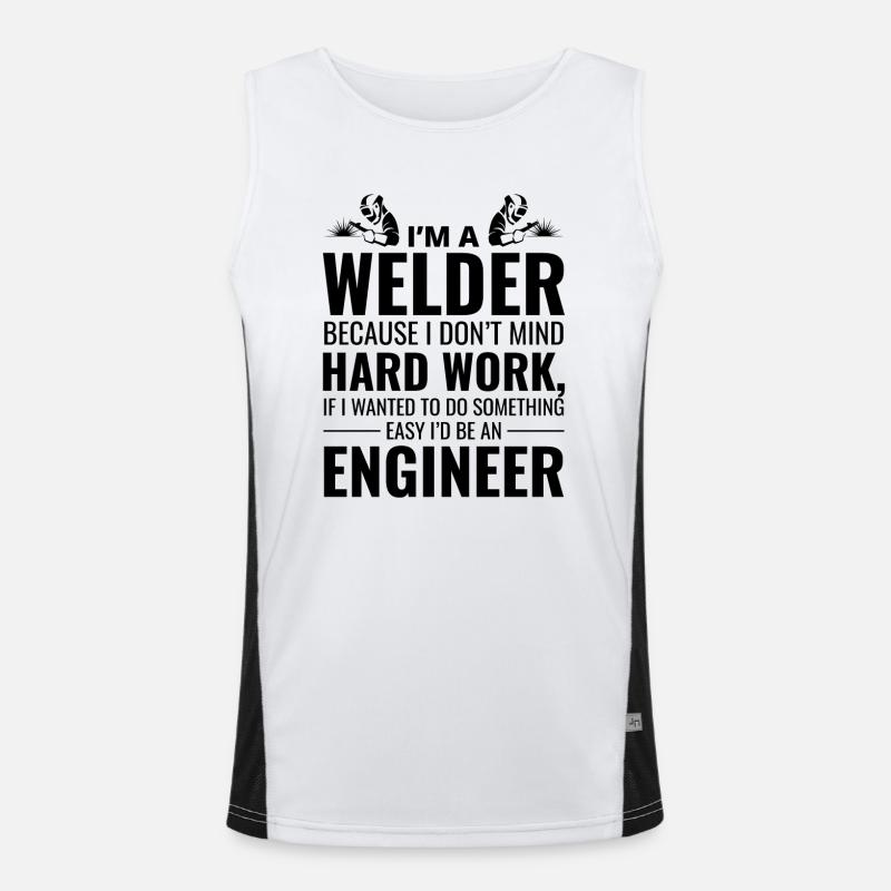 Schweißnaht Schweißer Metallbau Eisenarbeiter Funktionelles Kontrast-Tank Top für Männer 