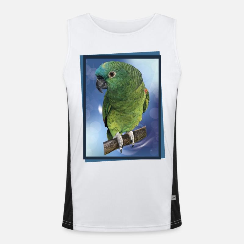 The blue-fronted amazon - Men's Functional Contrast Tank Top  - white/black