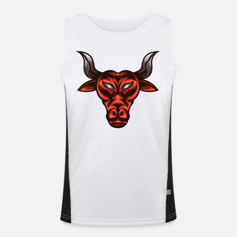 Stier Persönlichkeit Astrologie Horoskop Design Funktionelles Kontrast-Tank Top für Männer 