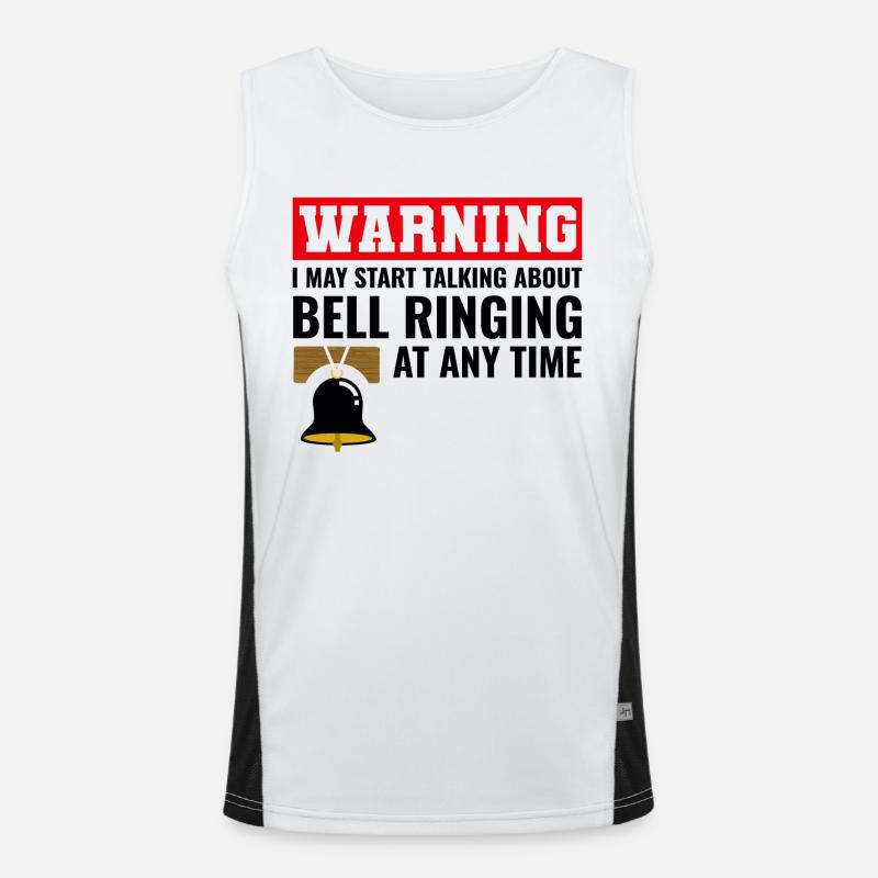 Bell Ringer Ringing Samler Campanologist Sjovt - Funktionel kontrast tanktop til herrer  - hvid/sort