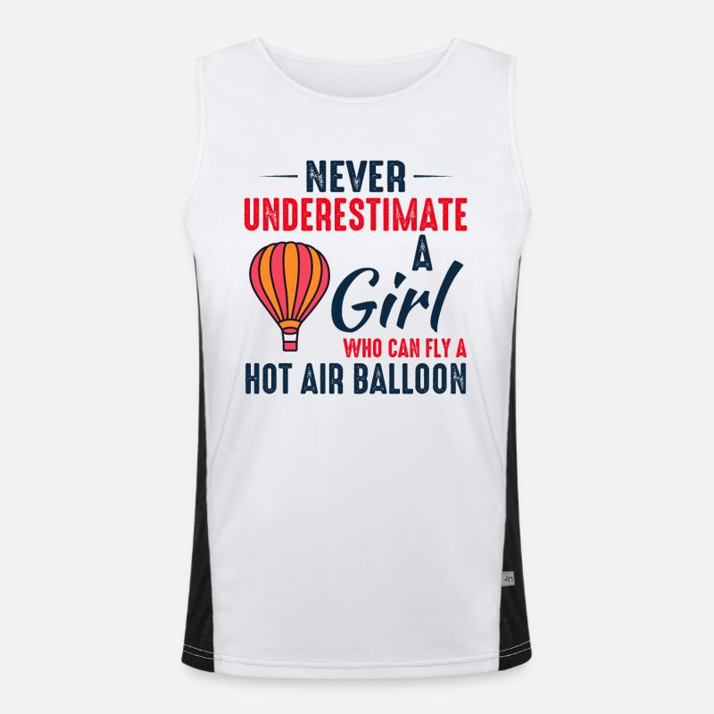 Heißluftballonfahrt Hopper Ballonfahrt Ballonfahrer Funktionelles Kontrast-Tank Top für Männer 