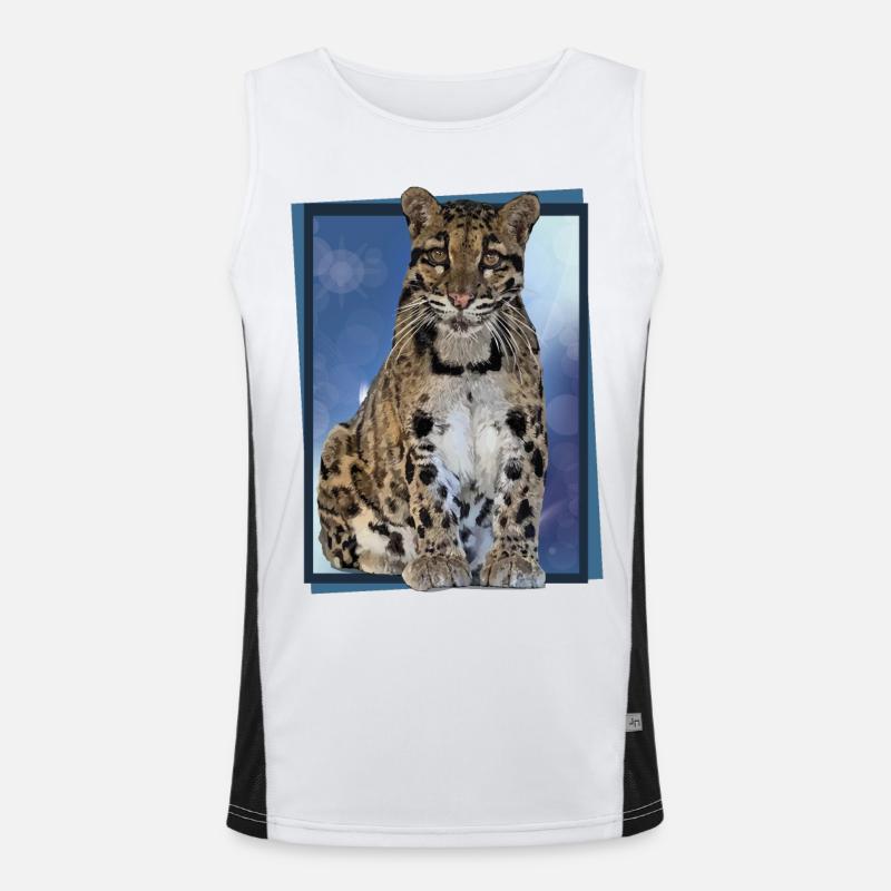 Clouded leopard Men's Functional Contrast Tank Top 
