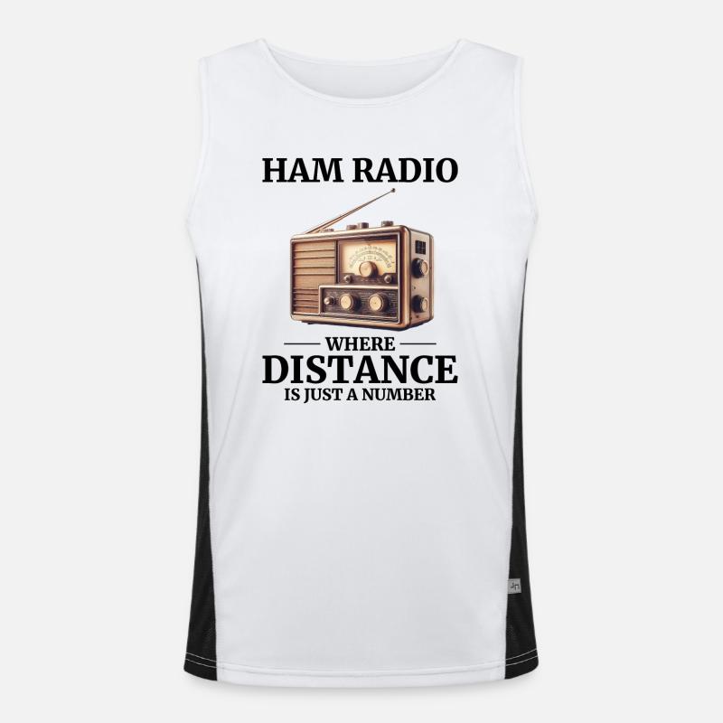 Vintage Ham Radio Operator Men's Functional Contrast Tank Top 