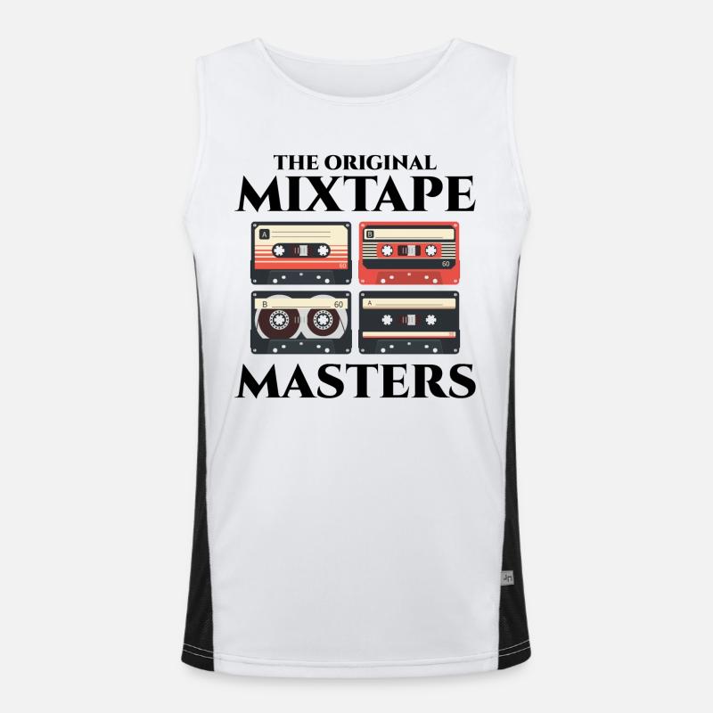 The Original Mixtape Masters: 80s Cassette Tape Men's Functional Contrast Tank Top 