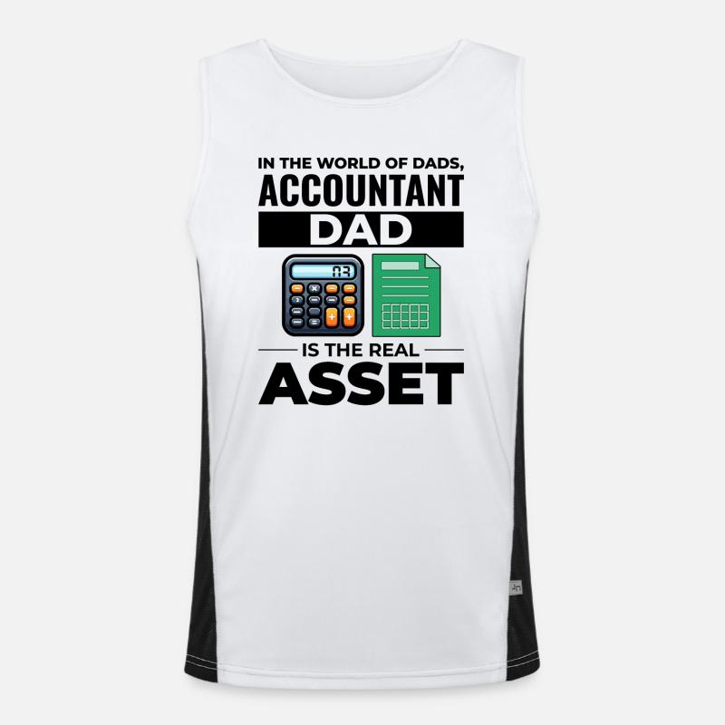 Comptable Papa Comptabilité Finance Financier Drôle Débardeur respirant contrasté Homme 
