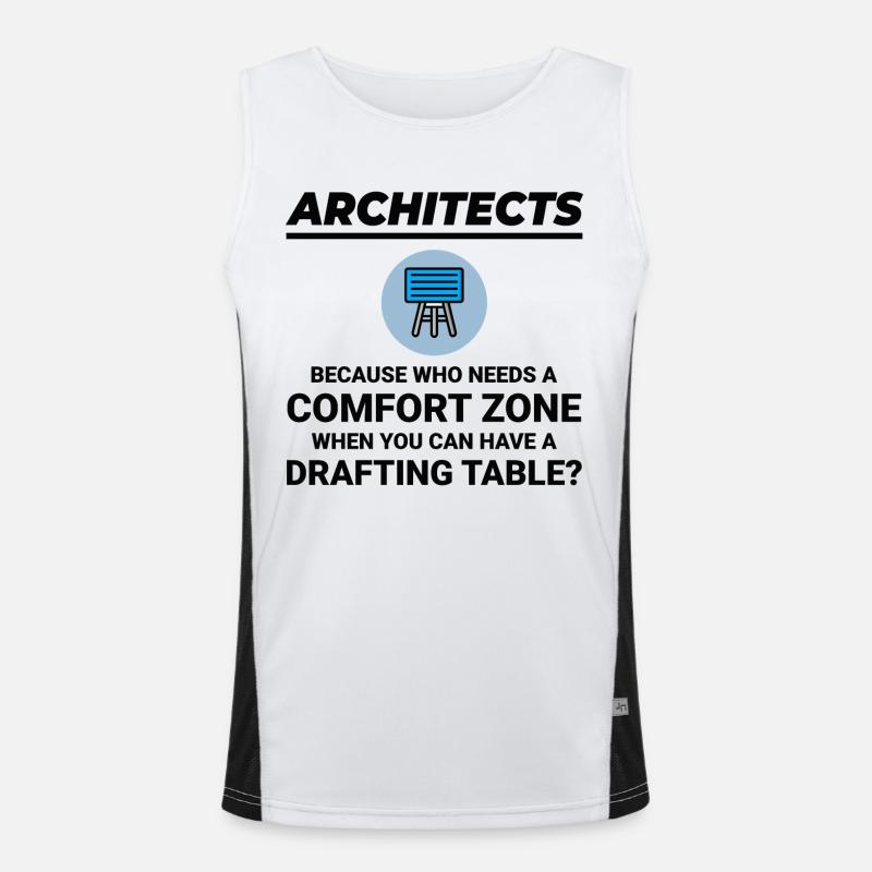 Table à dessin d’architecte Construction Architecture Débardeur respirant contrasté Homme 