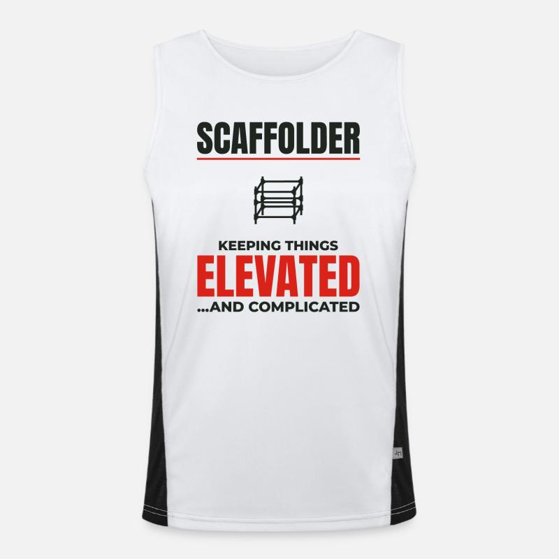 Scaffolder Scaffold Builder Scaffolding Platform Men's Functional Contrast Tank Top 